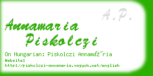 annamaria piskolczi business card